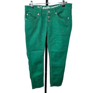 Dollhouse Green  Crop Jeans Size 5